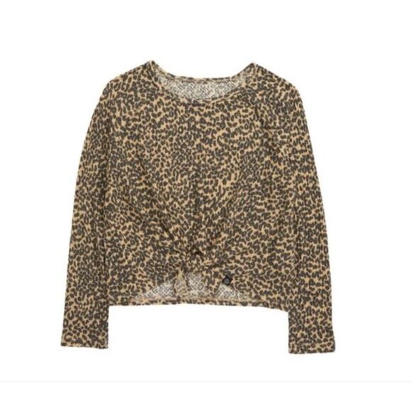 Treasure & Bond Other - 5/$25 NWT Treasure & Bond Girls Cheetah Tie Front Top